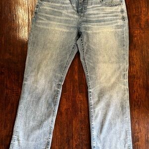 BKE Men's Faded Blue Straight Jeans